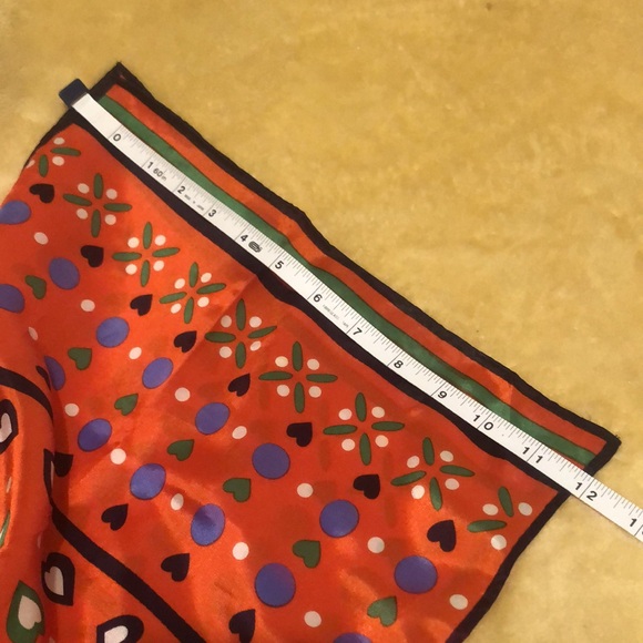 Heart Patterned Made in Japan 43” X 12” Rectangular Slim Scarf - Picture 8 of 10